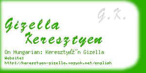 gizella keresztyen business card